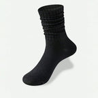 5 Pair Polyester Elastane Knit Mid Calf Slouch Socks