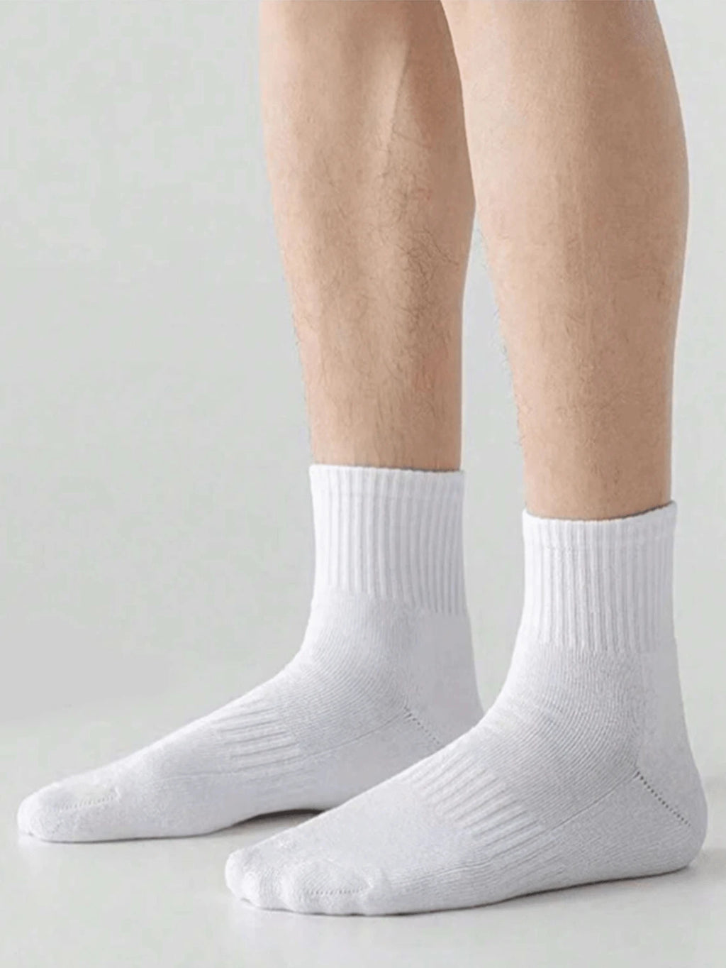 5 Pairs Polyester Elastane Crew Socks