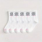 Polyester Blend Expression Print Crew Socks