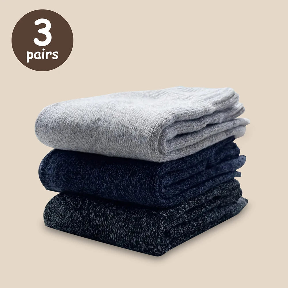 Mens Polyester Spandex Knit Crew Socks - 13