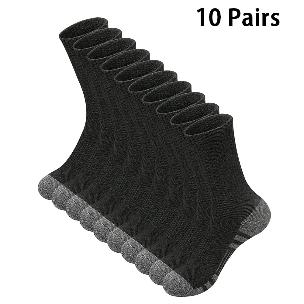 Polyester Elastane Unisex Crew Socks 10 Pack - 11