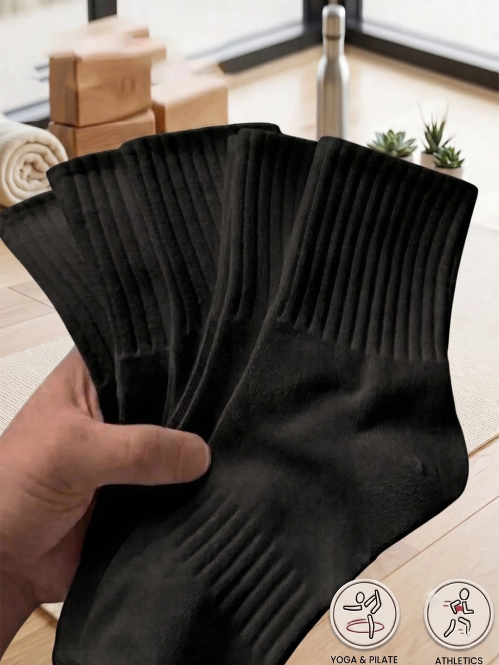 20 Pair Polyester Elastane Blend Mid Calf Crew Socks
