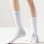 Polyester Elastane Knit Crew Socks