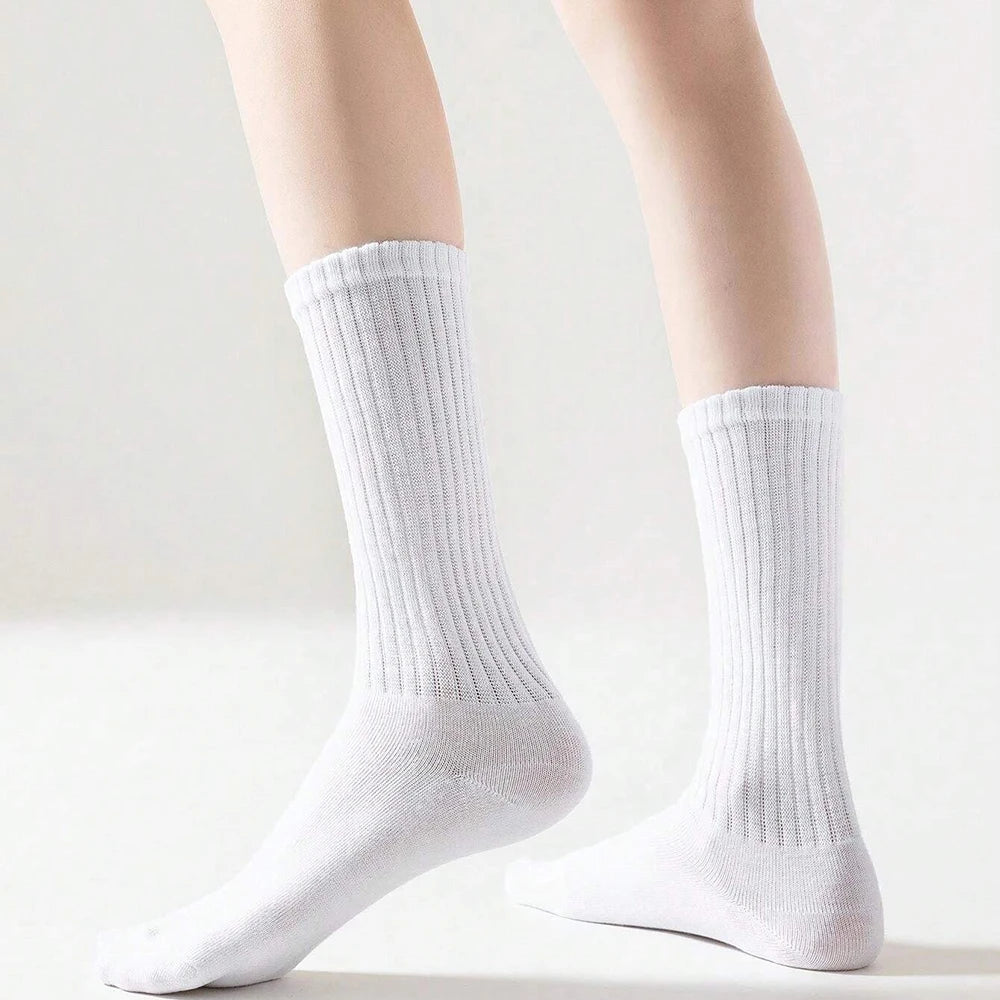 Polyester Elastane Knit Crew Socks - 7