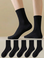 20 Pair Polyester Elastane Blend Mid Calf Crew Socks