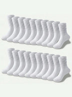 Polyester Elastane Knit Crew Socks
