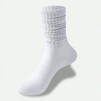 Polyester Elastane Knit Crew Socks