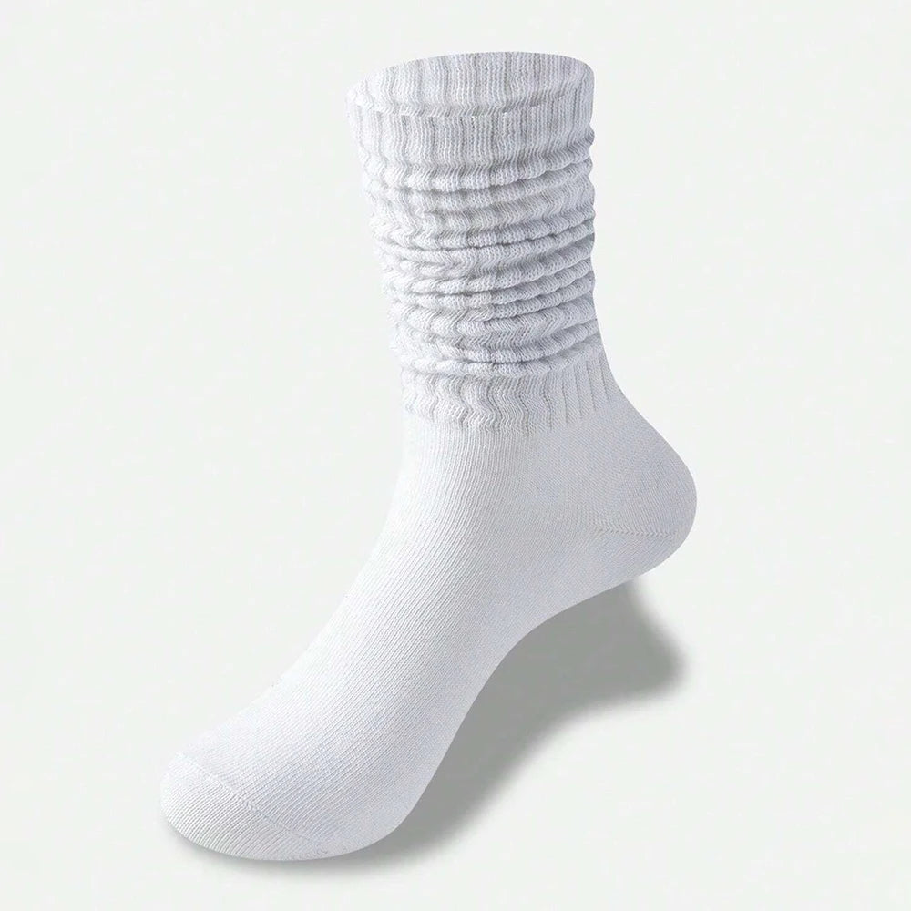 Polyester Elastane Knit Crew Socks
