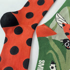 Cotton Blend Mid Calf Ladybug Pattern Unisex Socks