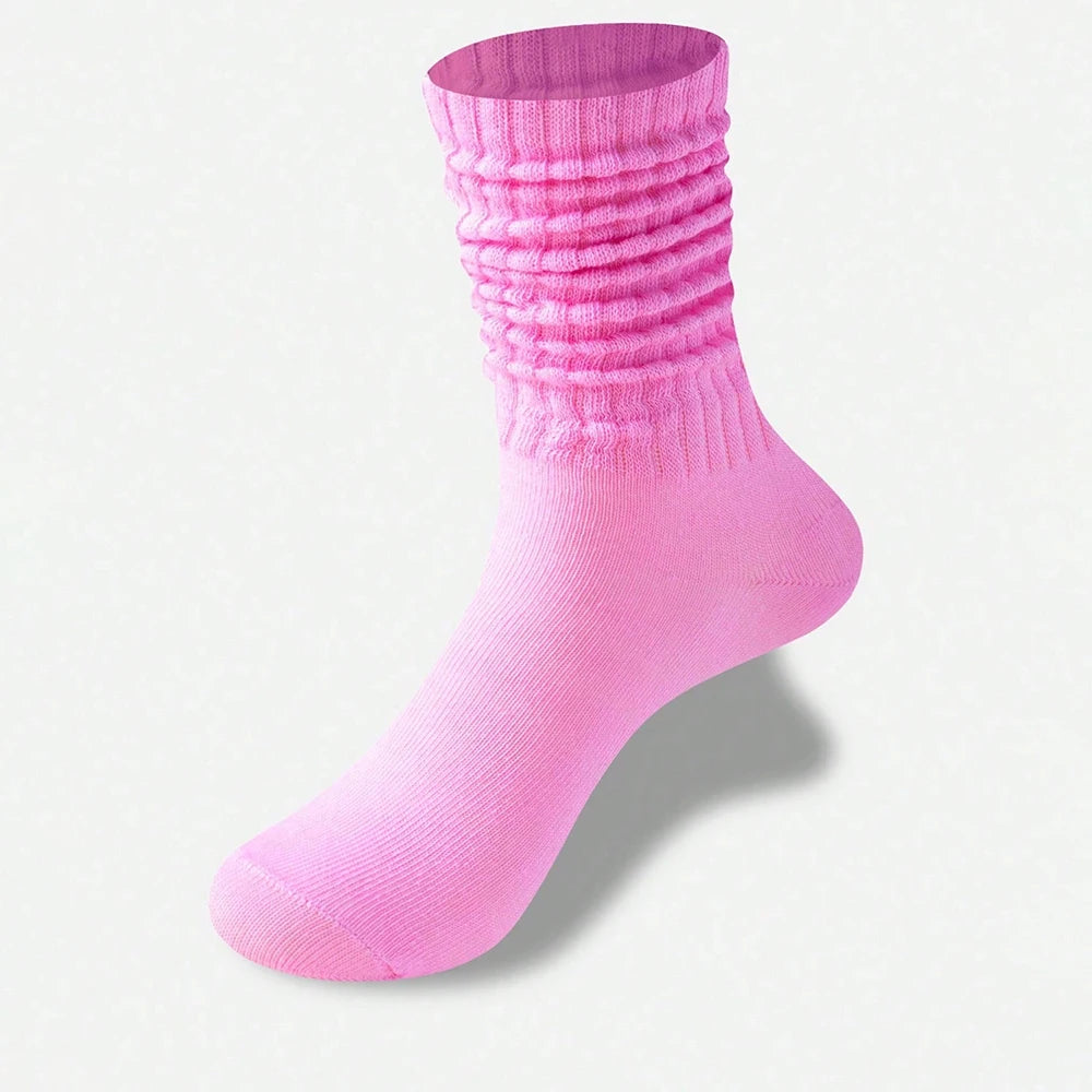 Polyester Elastane Blend Mid Calf Casual Socks 10 Pack