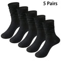 5 Pair Polyester Elastane Knit Mid Calf Slouch Socks