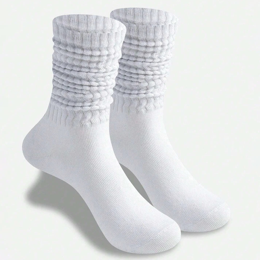Polyester Elastane Knit Crew Socks