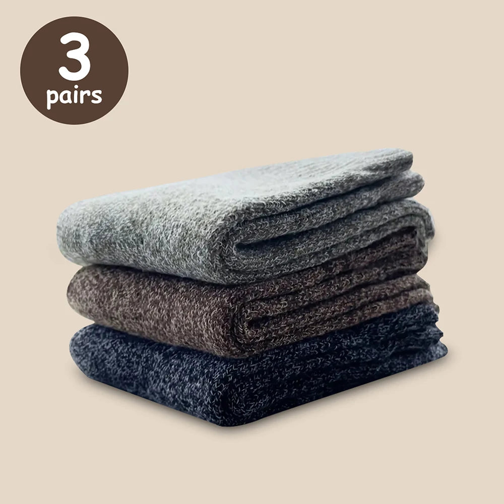 Mens Polyester Spandex Knit Crew Socks