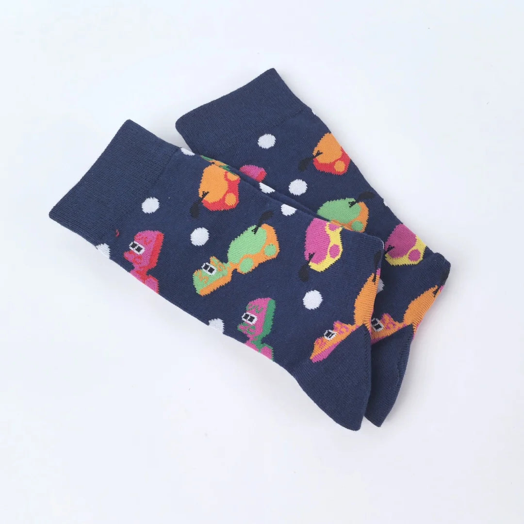 Polyester Animal Pattern Casual Mid Calf Socks