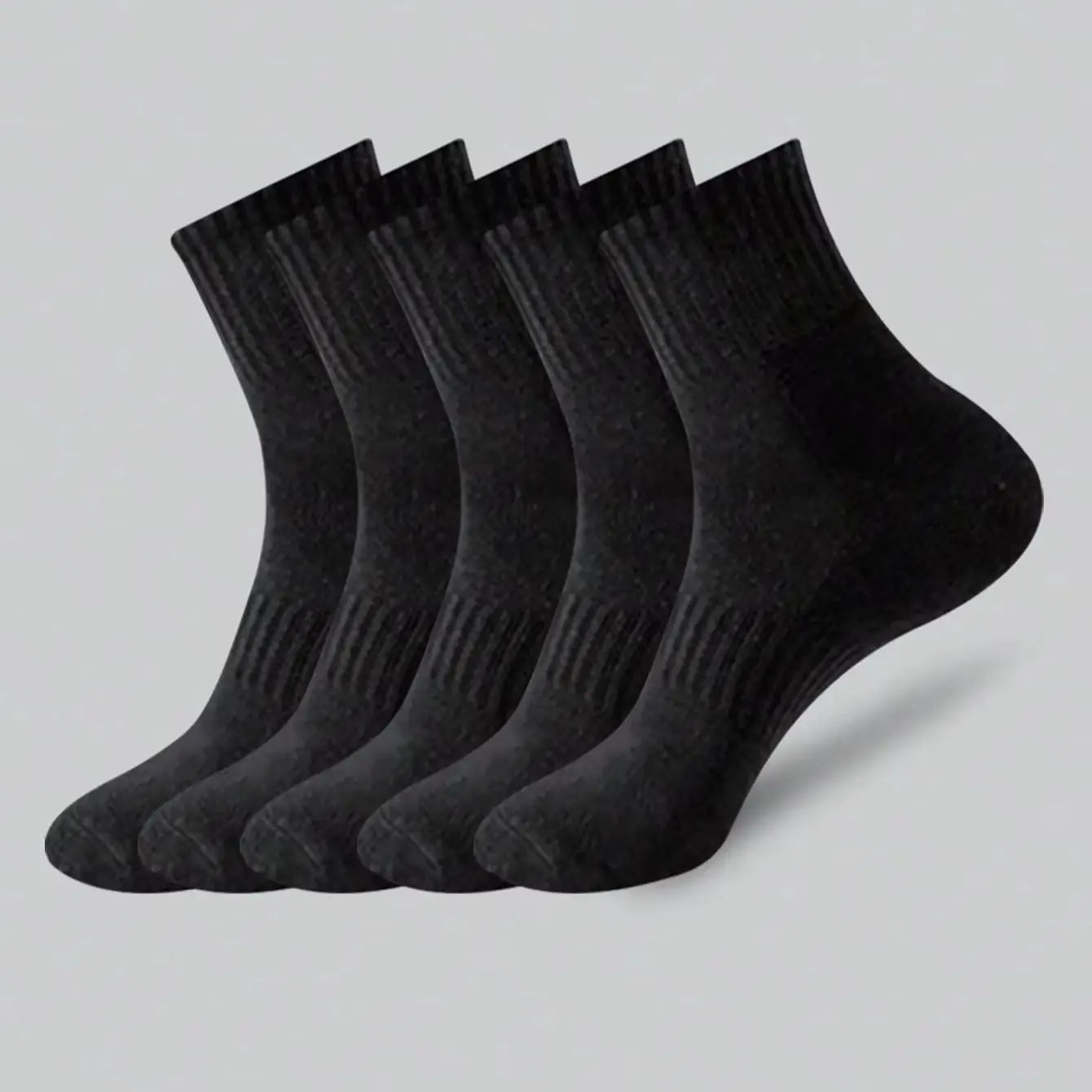 Polyester Elastane Blend Crew Socks 10 Pair Set - 5