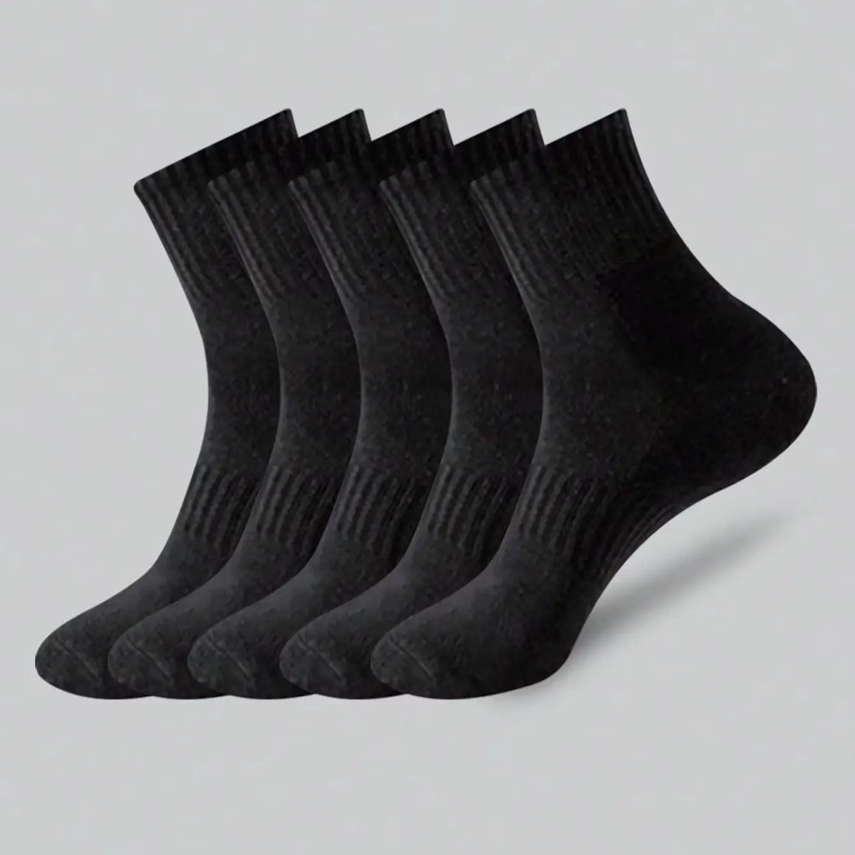 Polyester Elastane Blend Crew Socks 10 Pair Set