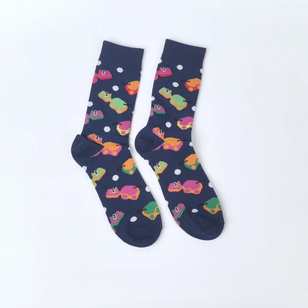 Polyester Animal Pattern Casual Mid Calf Socks