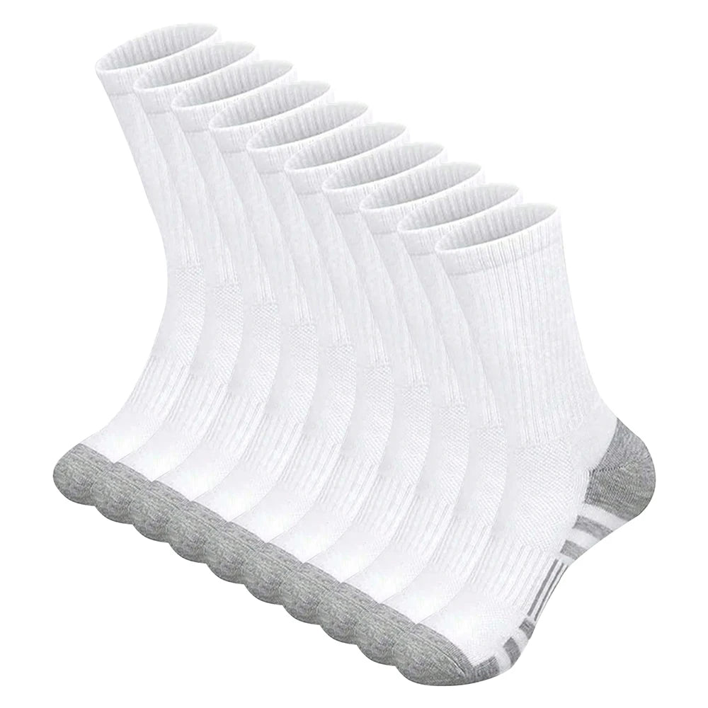 Polyester Elastane Blend Crew Socks 10 Pack