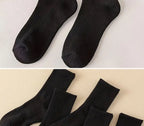 Polyester Elastane Breathable Black Crew Socks