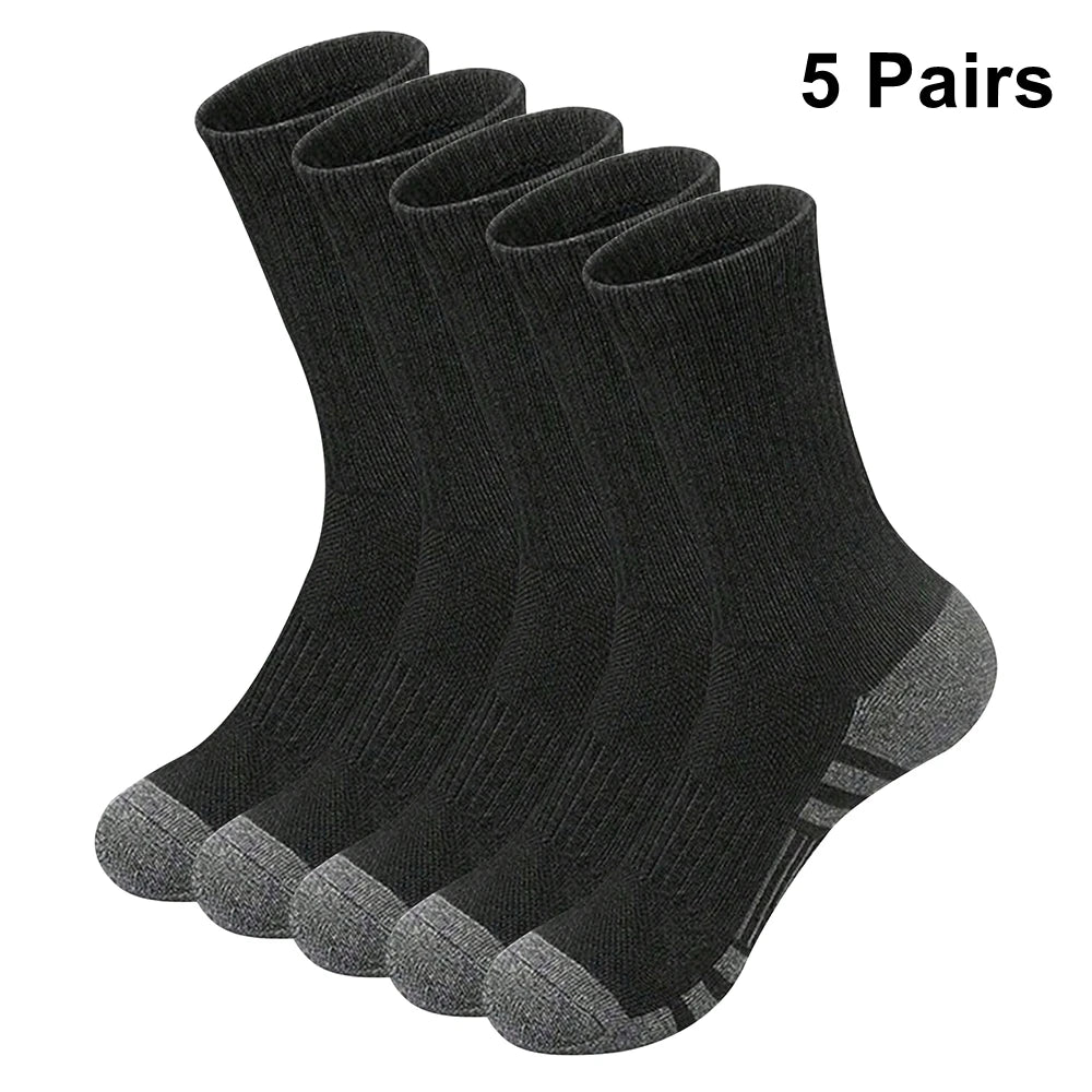 Unisex Polyester Elastane Crew Socks 5 Pack - 11