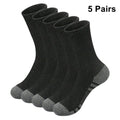 Unisex Polyester Elastane Crew Socks 5 Pack