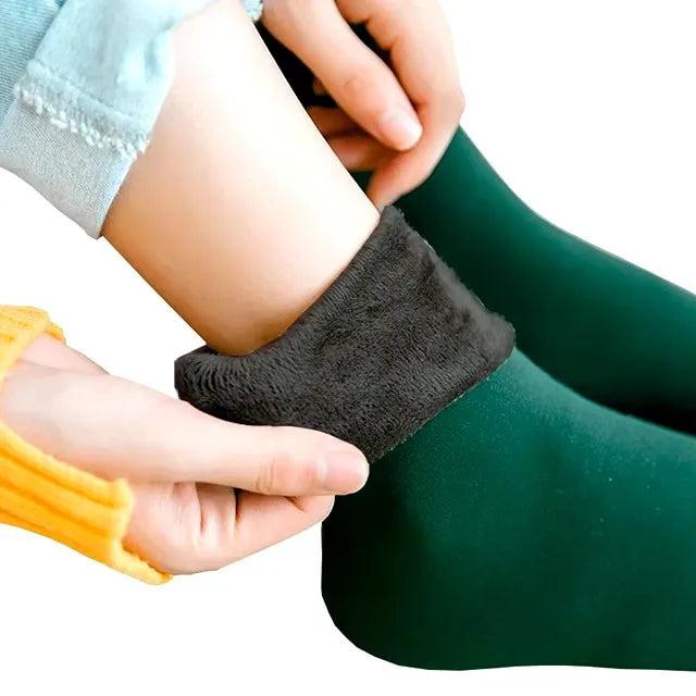 Thick Velvet Fleece Lined Winter Socks - 18