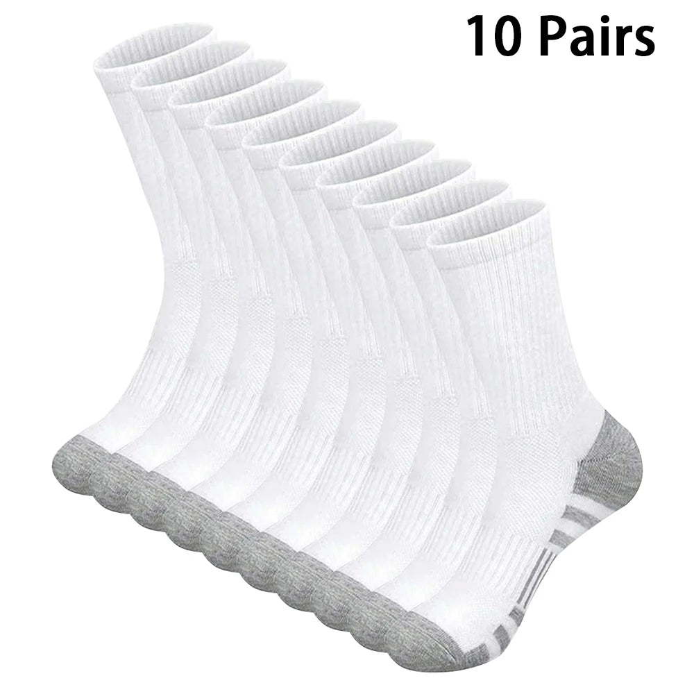 Polyester Elastane Blend Crew Socks 10 Pack