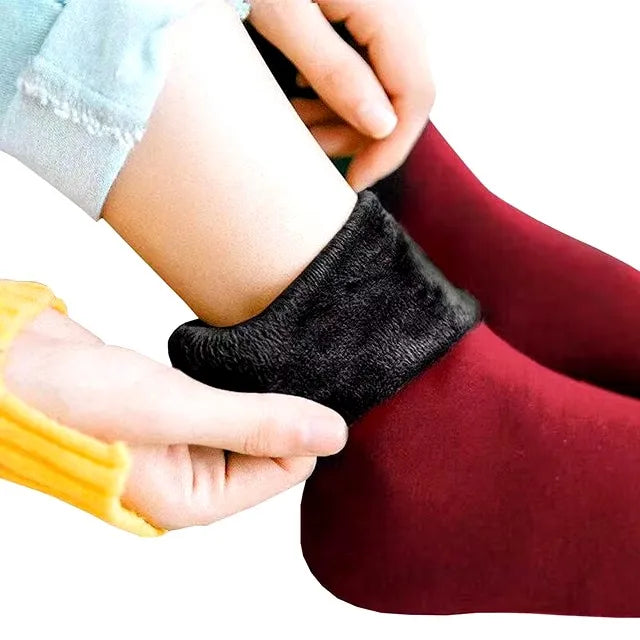 Thick Velvet Fleece Lined Winter Socks - 16