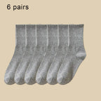 Polyester Elastane Crew Socks 6 Pairs