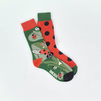 Cotton Blend Mid Calf Ladybug Pattern Unisex Socks