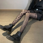 Nylon Fishnet Patterned Tights for Women