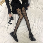 Nylon Fishnet Patterned Tights for Women
