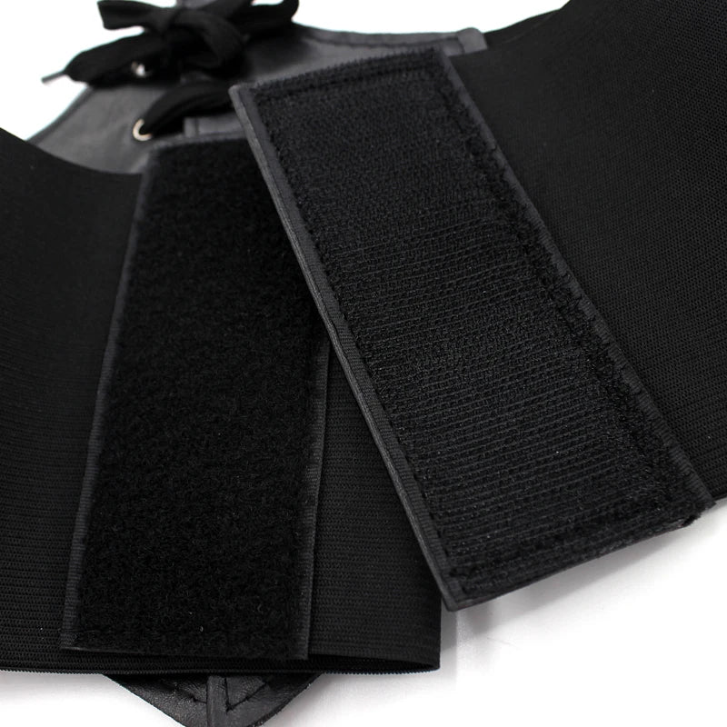 Synthetic Leather Waist Cincher Corset Belt - 11