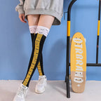 Polyester Nylon Over Knee Animal Print Stockings