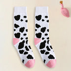 Cotton Cow Pattern Mid Tube Casual Socks
