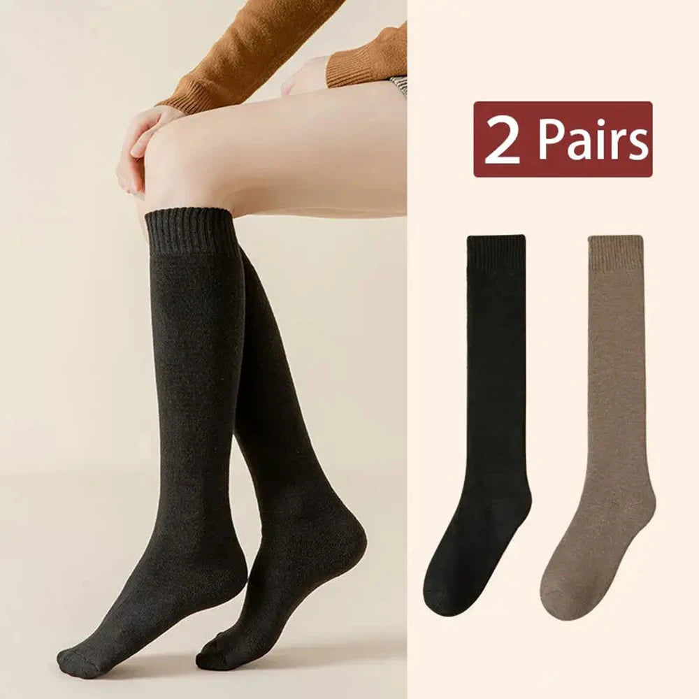 Thick Polyester Spandex Knit Winter Stockings
