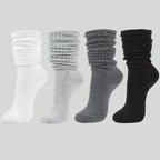 Polyester Elastane Knit Slouch Crew Socks