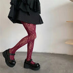 Floral Pattern Nylon Pantyhose Tights