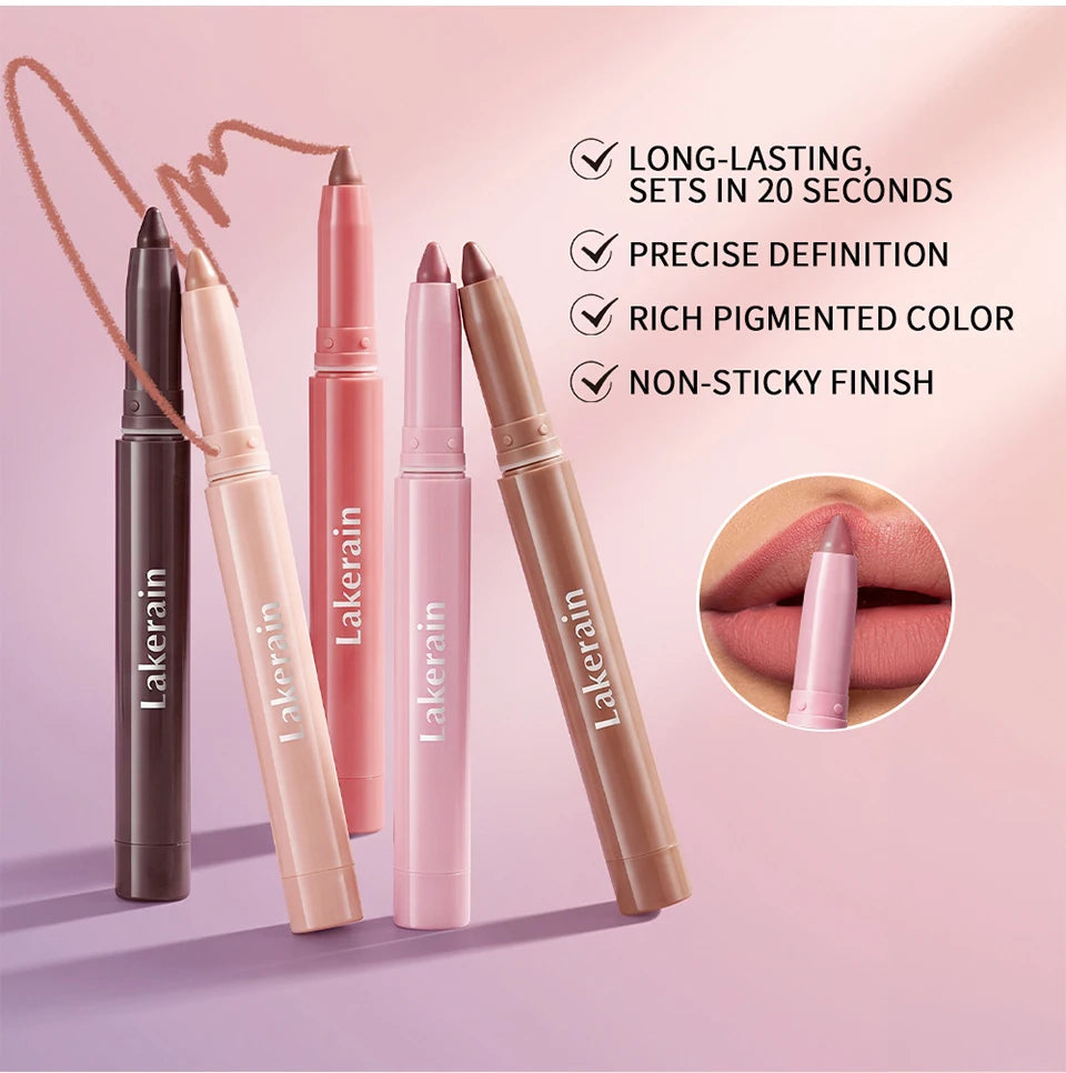 Matte Lip Liner Pencil Waterproof Long Lasting Contour Pen