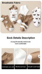 Polyester Blend Cartoon Pattern Low Tube Casual Socks