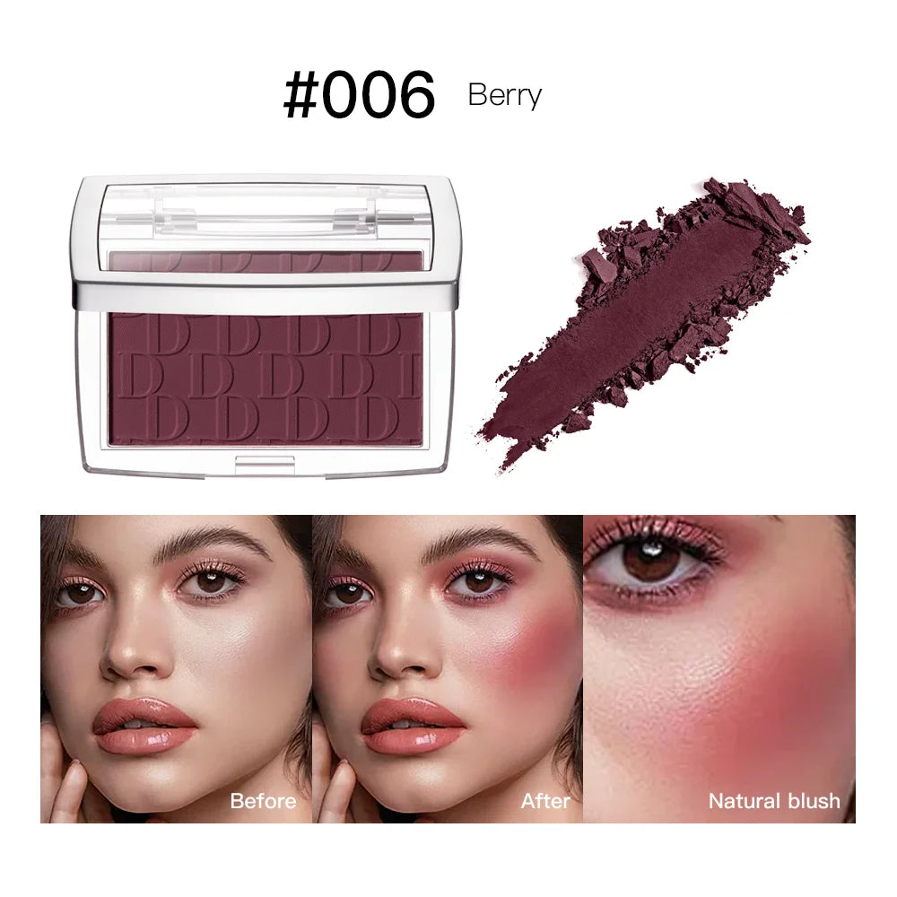 Matte Embossed Powder Blush Palette for Natural Cheek Color