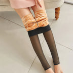 Polyester Elastane Fleece Lined Thermal Pantyhose