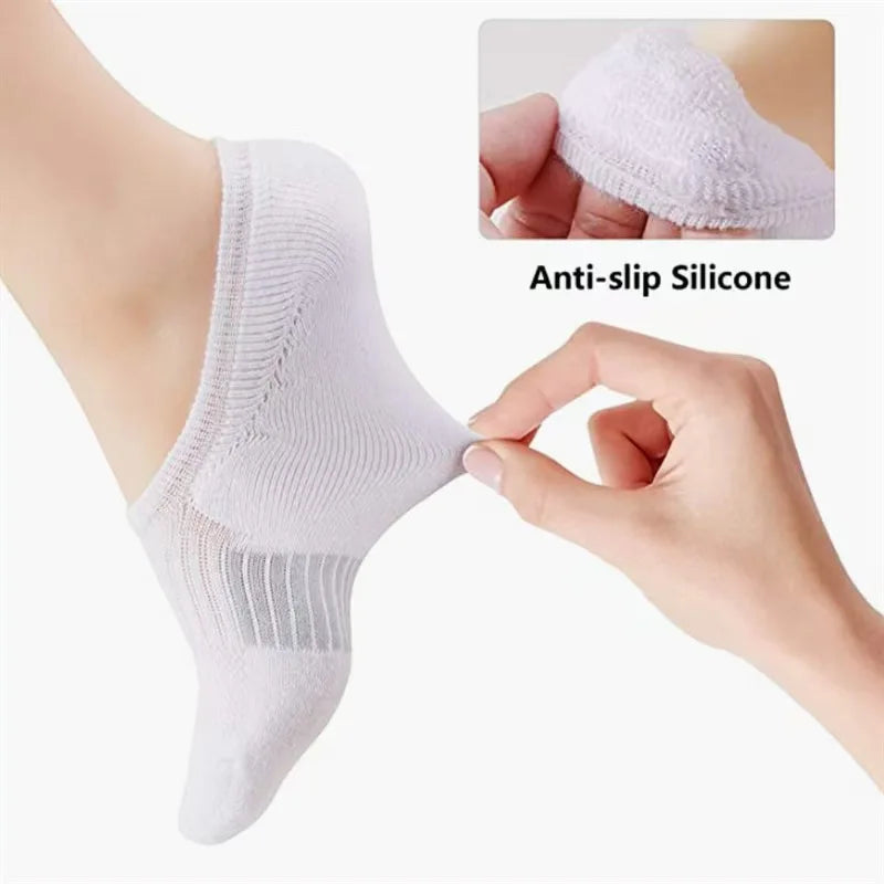 Polyester Spandex Low Cut Invisible Women Casual Socks - 5