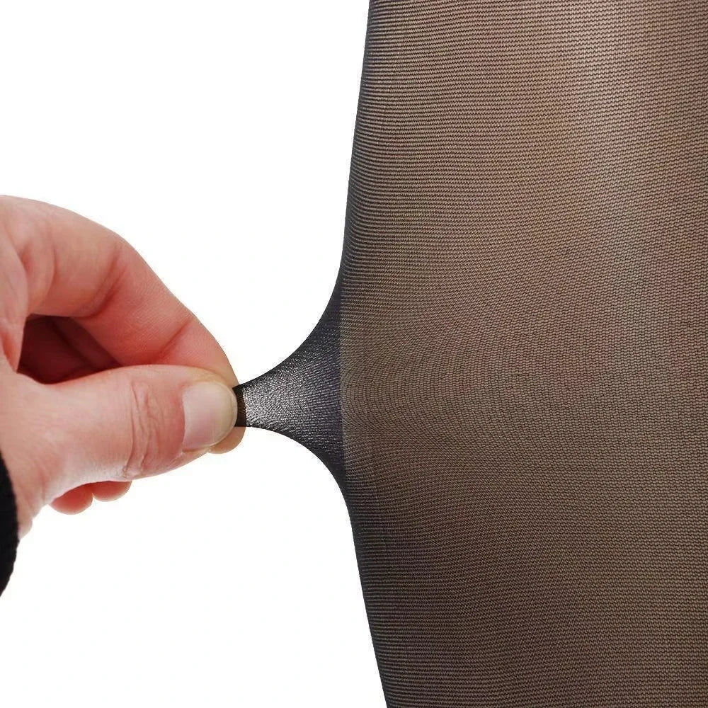 Floral Lace Silk Stockings Nylon Spandex Hosiery - 5