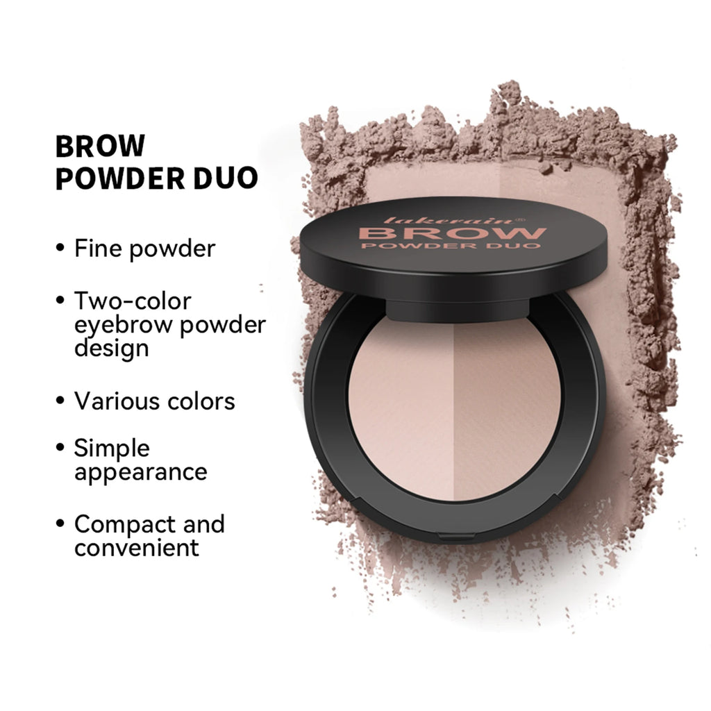 Dual Shade Eyebrow Powder Palette with Application Brush