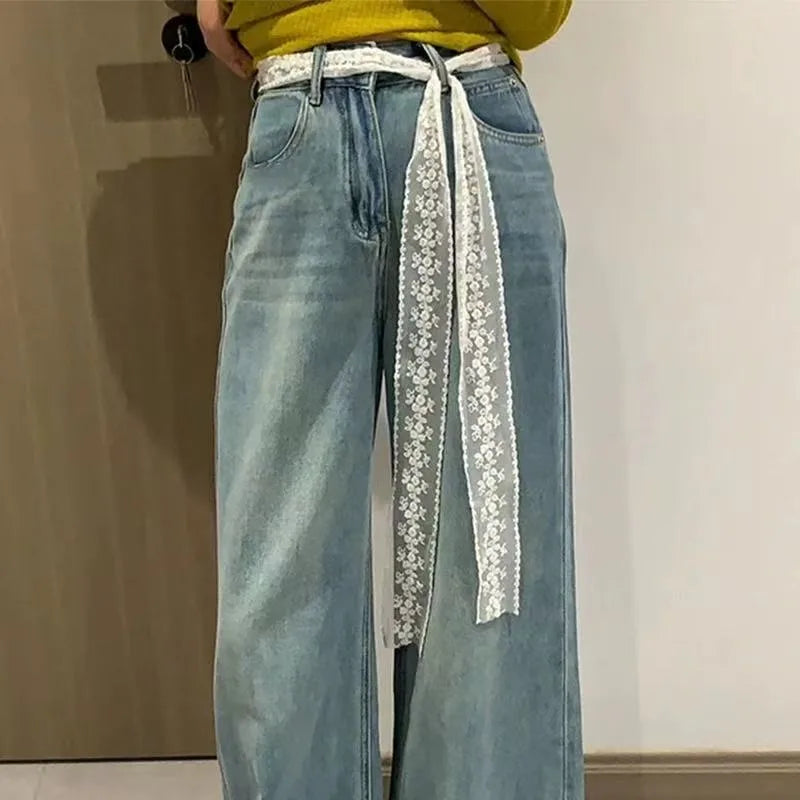 Floral Lace Waist Belt Women Polyester Casual Strap - 2