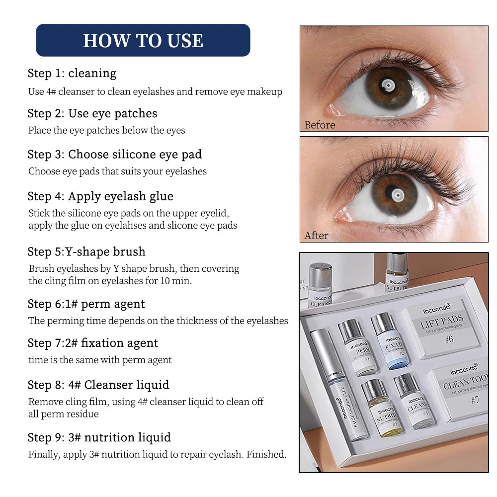 Professional Eyelash Lifting and Perming Set for Home Use