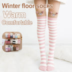 Polyester Elastane Cartoon Over Knee Floor Socks