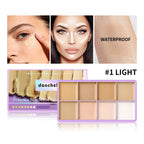 8 Shade Cream Concealer Palette and Contour Kit