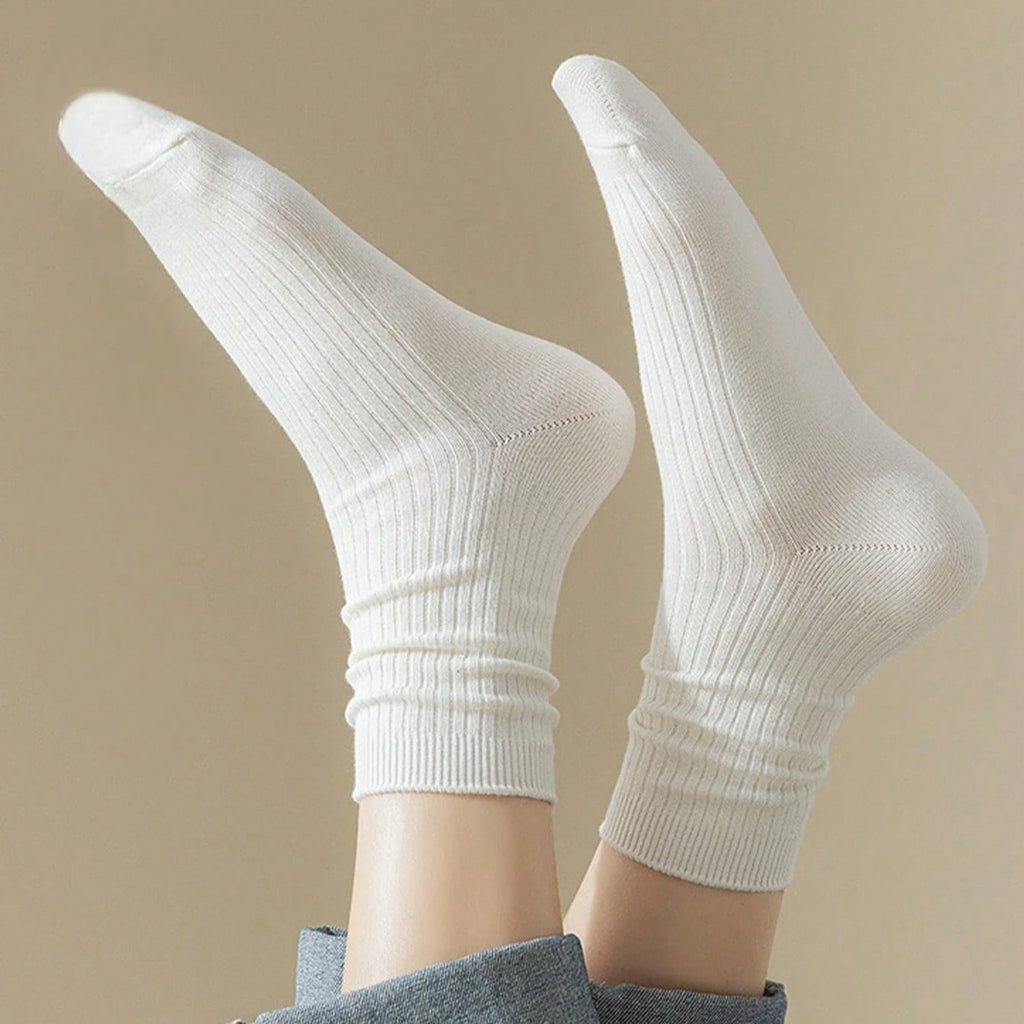 Polyester Elastane Women Mid Tube Casual Socks